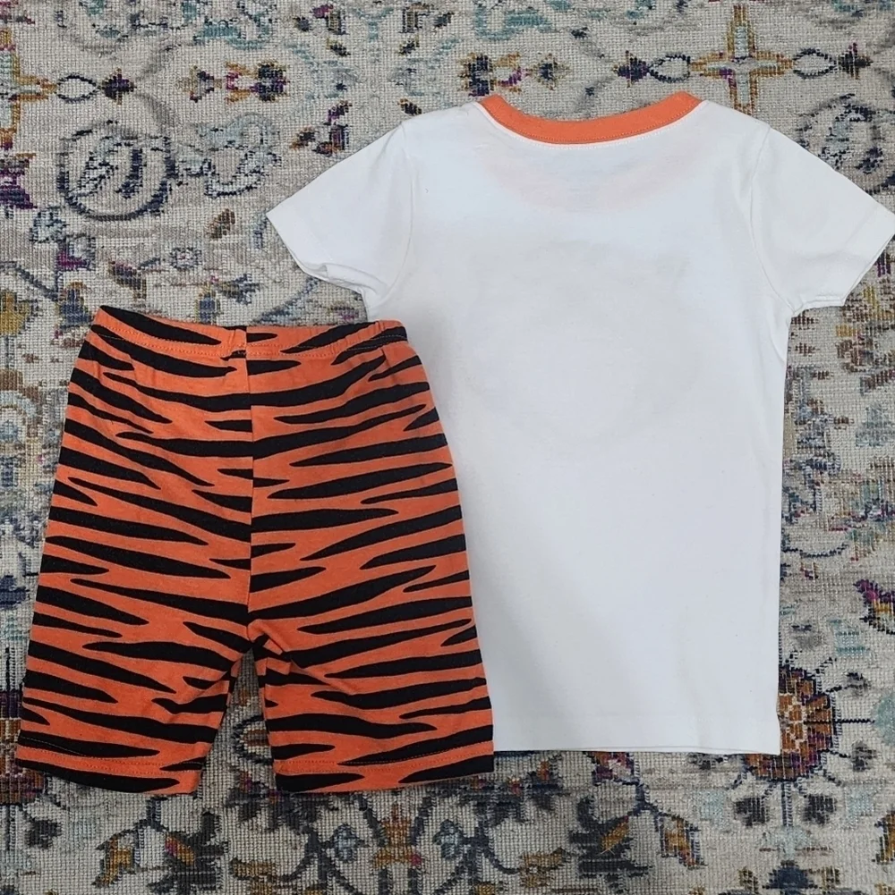Gymboree Tiger Graphic Shirt Shorts Set Boy Size 6